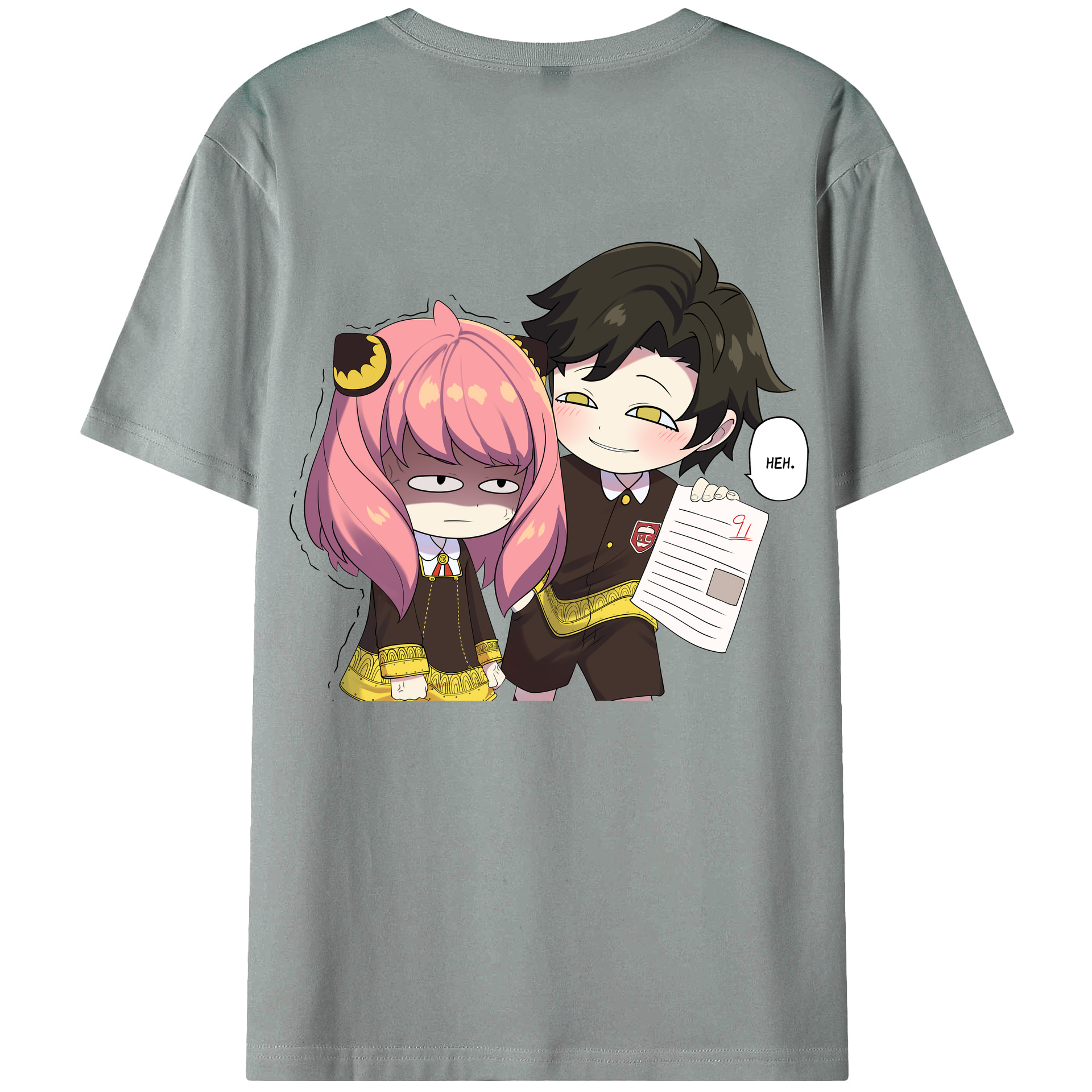 （画像用） SPY×FAMILY间谍家家酒 綿100％ メンズ半袖Tシャツ（バックプリント） 通気性